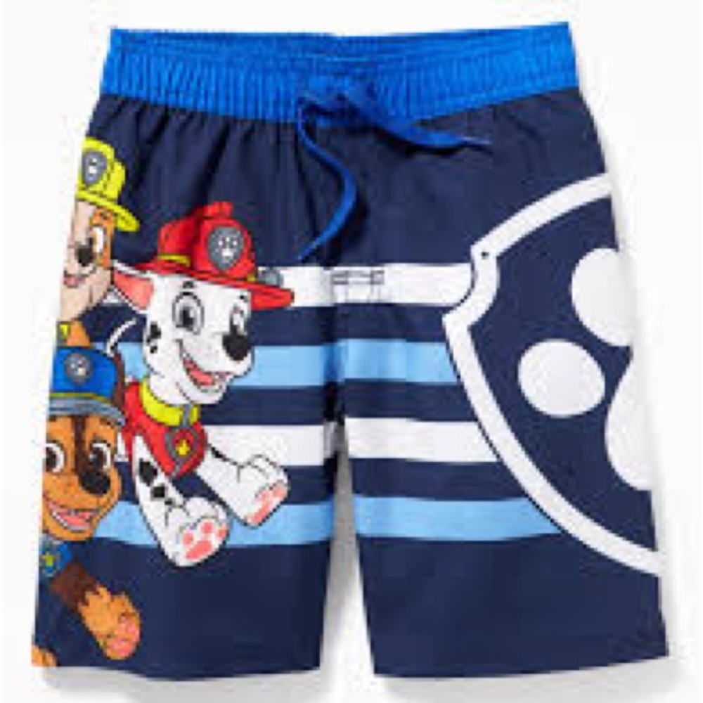 Nick Jr. Paw Patrol Swim Trunks Shorts Elastic Blue Chase Marshall Rubble 18-24m